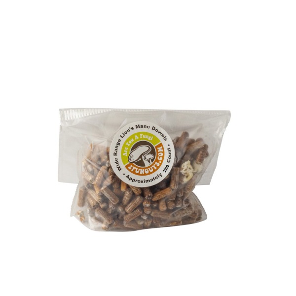 250ct lions mane mushroom plug spawn dowels