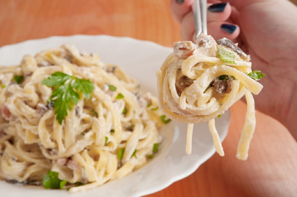 Bacon Mushroom Pasta