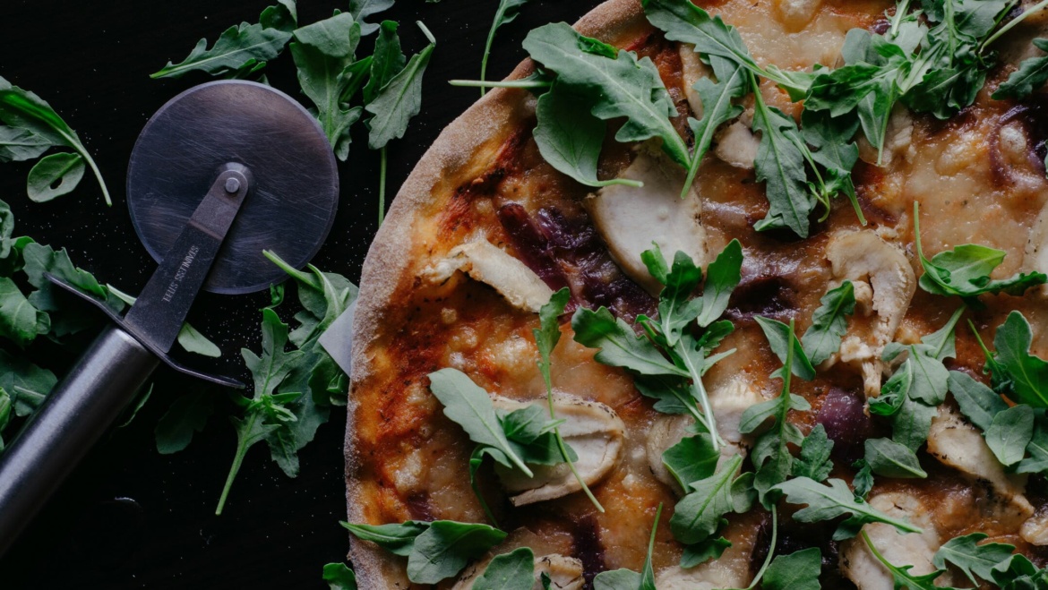 Oyster or Shiitake Mushroom & Caramelized Onion Pizza