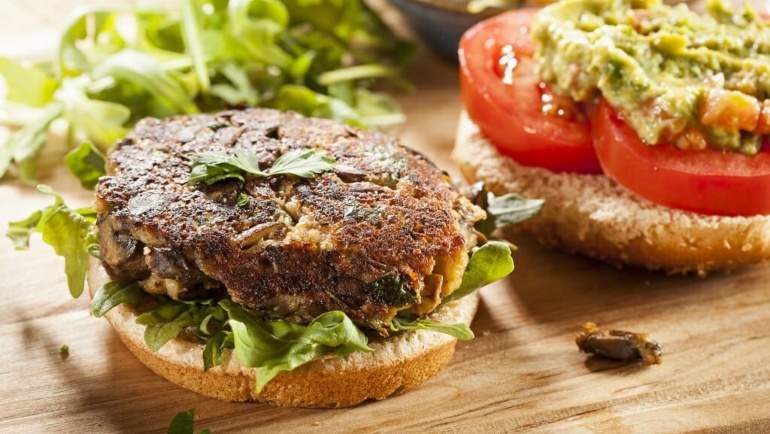 The Ultimate Mushroom Vegan Burger and Blended Mushroom + Beef Burger